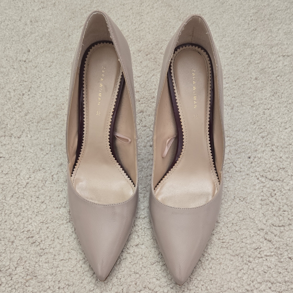 Zara Blush Pointed Heels